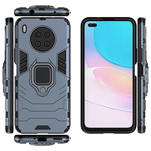 QiongNi Case for Huawei Nova 8i Case Cover,Case for Honor 50 Lite Case Cover,Magnetic Car Mount Bracket Shell Case for Huawei Nova 8i NEN-L22F Case Blue