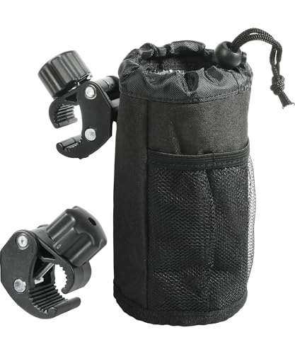 RACOONA Bicycle Water Bottle Holder,Motorcycle Cup Holder with Alligator Clip,ATV Water Bottle Holder,Oxford Fabric with Mesh Bag,Car Accessories Bicycle Accessories for Motorcycle UTV, ATV,Camper