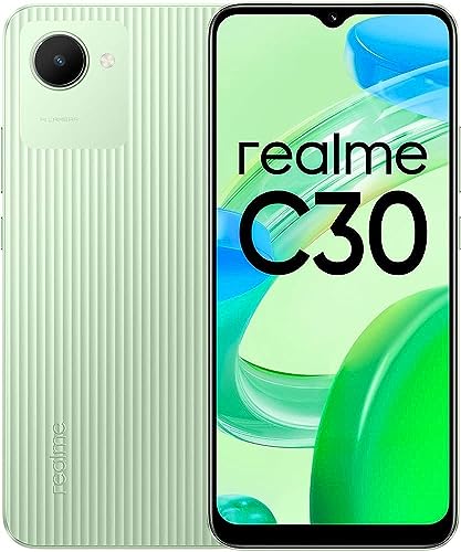 realme C30 Dual-SIM 32GB ROM + 2GB RAM (Sólo GSM | Sin CDMA) Smartphone 4G/LTE desbloqueado de fábrica (Verde Bambú) - Versión Internacional