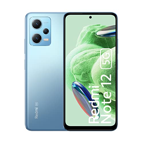redmi Xiaomi Note 12 5G (128GB + 4GB) Factory Unlocked 6.67" 48MP Triple Camera (NOT for USA Market) + Extra (w/Fast Car Charger Bundle) (Mystique Blue)