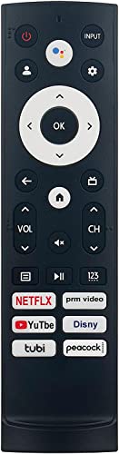 Replacement Remote Control for Hisense Smart Google TV Model 43A6H 50A6H 55A6H 65A6H 75A6H 50U6H 55U6H 65U6H 75U6H 65U8H 75U8H