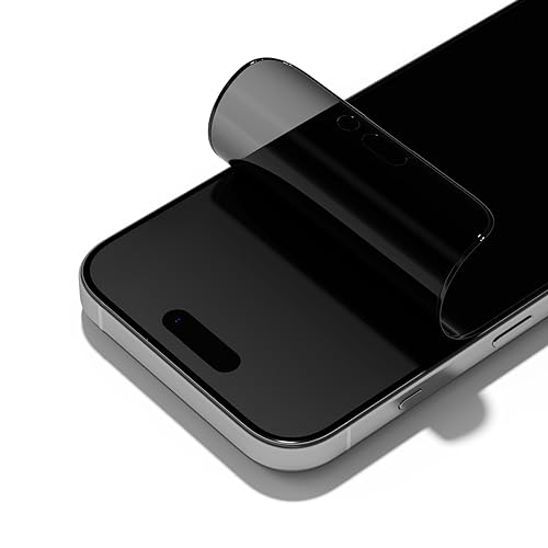 RhinoShield 3D Impact Privacy Screen Protector Compatible with [iPhone 15 Pro Max] | Ultra Impact Protection - 3D Curved Edges for Full Coverage - Alignment frame Easy Installation