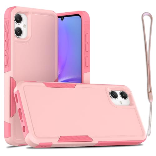 Ryphez for Samsung Galaxy A05 Case,Case for Galaxy A05,TPU+PC Dual Layer Shockproof Mobile Case for Galaxy A05 (Pink)