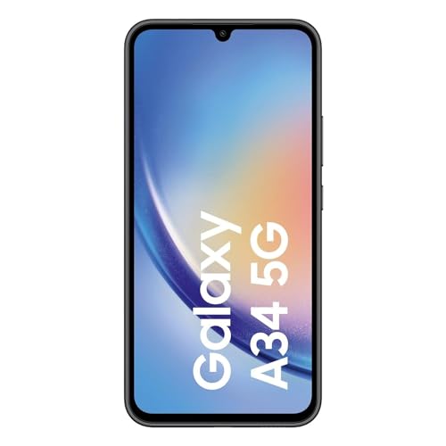 SAMSUNG Galaxy A34 5G + 4G LTE (256GB + 8GB) Unlocked Worldwide (Only T-Mobile/Mint/Metro USA Market) 6.6" 120Hz 48MP Triple Camera + (25W Wall Charger) (Awesome Graphite (SM-A346M/DSN))