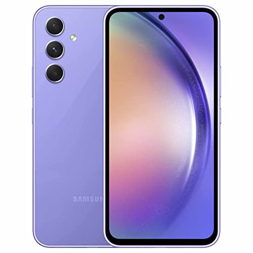 SAMSUNG Galaxy A54 5G Serie A, Smartphone Android desbloqueado de fábrica, 128 GB con pantalla fluida de 6,4", cámara de alta resolución, batería de larga duración, diseño refinado, versión EE. UU., 2023, impresionante violeta