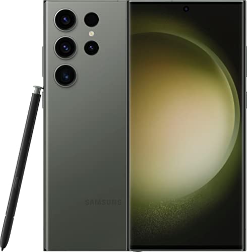 Samsung Galaxy S23 Ultra 5G SM-S918B/DS Dual SIM 256GB ROM 8GB RAM GSM Factory Unlocked Global Model (Mobile Cell Phone) (Phantom Green)