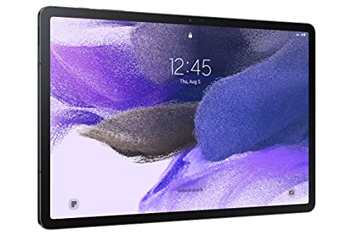 SAMSUNG Galaxy Tab S7 FE 2021 Android Tablet 12.4” Screen WiFi 64GB S Pen Included Long-Lasting Battery Powerful Performance, Mystic Black (Renewed)