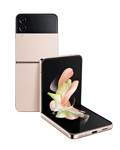 SAMSUNG Galaxy Z Flip 4 Cep Telefonu, Fabrikada Kilitsiz Android Akıllı Telefon, 256 GB, Esnek Mod, Eller Serbest Kamera, Kompakt, Katlanabilir Tasarım, Bilgilendirici Kapak Ekranı, ABD Versiyonu, 2022, Pembe Altın