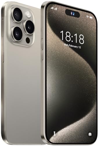 SANSHREUNI A15 Pro Max Unlocked Phones, 5G Smartphone with OTG Function, 6GB+256GB Full Netcom Android 13 Phone, 6800mAh Battery 6.82" FHD+ Octa Core CPU, Face ID/GPS/Dual SIM Phone (Grey)
