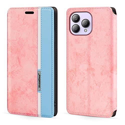 Shantime for Cubot P80 Case, Fashion Multicolor Magnetic Closure Leather Flip Case Cover with Card Holder for Cubot P80 (6.583”)