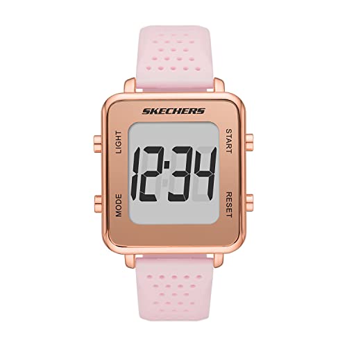 Skechers Women's Naylor Digital Chronograph Watch, Color: Rose Gold, Blush Pink (Model: SR6203)