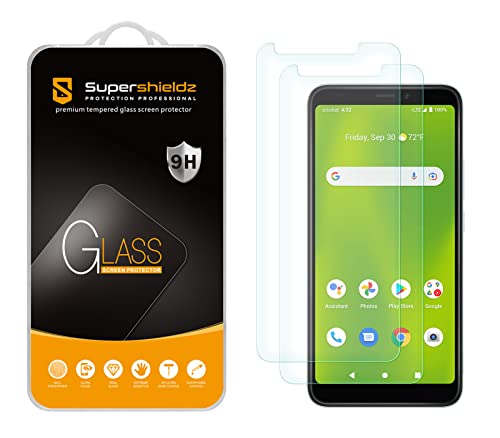 Supershieldz (2 Pack) Designed for Cricket Debut Smart Tempered Glass Screen Protector, Anti Scratch, Bubble Free