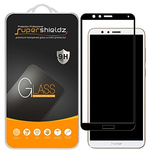 Supershieldz (2 Pack) Designed for Huawei Honor 7X Tempered Glass Screen Protector, (Full Screen Coverage) 0.33mm, Anti Scratch, Bubble Free (Black)