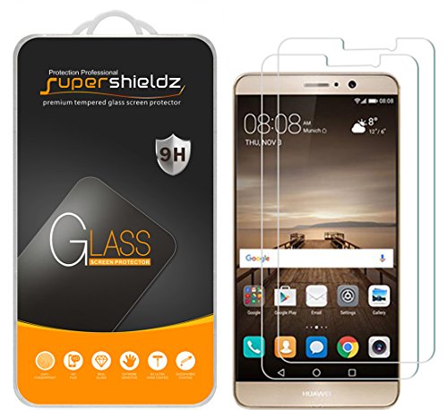 Supershieldz (2 Pack) Designed for Huawei Mate 9 Tempered Glass Screen Protector Anti Scratch, Bubble Free