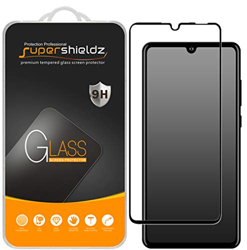 Supershieldz (2 Pack) Designed for Huawei (P30 Lite) Tempered Glass Screen Protector, (Full Screen Coverage) Anti Scratch, Bubble Free (Black)