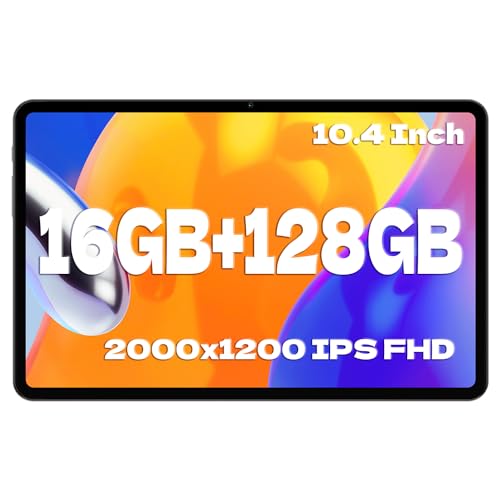 TECLAST 10.4 inch Tablet Android Tablet, T40S 16GB+128GB Tablet with 1TB Expand, 2K Octa-Core Android 12 Tablets, 2000 * 1200 FHD, 2.4G/5G WiFi, 6000mAh, Bluetooth 5.0, GPS, 13MP+5MP Dual Camera