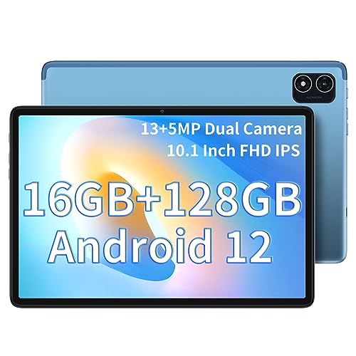 TECLAST Tablet 10 inch Android 12 Tablet, M40PLUS 16GB RAM+128GB ROM, Dual 13MP+5MP Camera, WiFi, Bluetooth, GPS, 1TB Expand Support, IPS Full HD Display