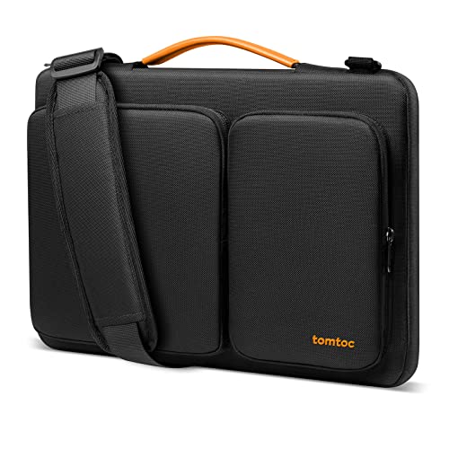 tomtoc 360 Protective Laptop Shoulder Bag for 13-inch MacBook Air M2/A2681 M1/A2337 2022-2018, MacBook Pro M2/A2686 M1/A2338 2022-2016, 13-inch Surface Pro 9/8/X/7+/7/6, Water-resistant Accessory Case