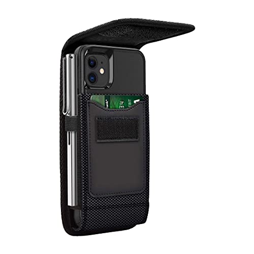 Tznzxm Flip Phone Case for BLU View Speed 5G B1550VL Holster, Belt Case Cover with Clip Carrying Pouch Holder Sleeve for BLU View Speed 5G B1550VL with A Thin Case On - Built in Card Slot