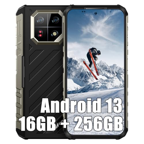 Ulefone Armor 22 Pro 256GB Unlocked Rugged Smartphone, MTK G96 Android 13 Cell Phone, 64MP+64MP Night Vision Camera, 6.58" FHD+, 6600mAh 33W, Dual SIM 4G Rugged Phone Unlocked, NFC GPS OTG FM, Black