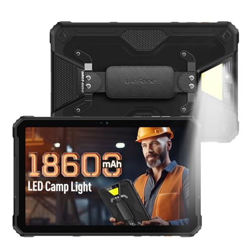 Ulefone Armor Pad 2 Rugged Tablet 4G, 18600mAh(33W), 11-inch 2K Display, IP68/69K, MTK Helio G99 16GB + 256GB Android 13, Dual Speakers, uSmart Expansion Connector, 48MP + 16MP, WiFi 6/GPS/NFC - Black