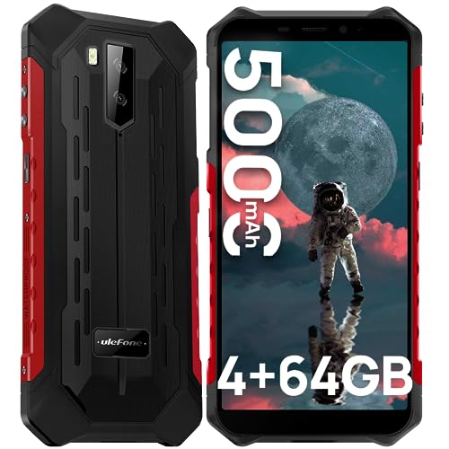 Ulefone Armor X9 Pro Rugged Smartphone, 64GB ROM + 4GB RAM, 5.5" Display, Android 11, 13MP Dual Rear Camera, IP68/IP69K, Dual SIM Dual 4G Volte, NFC, Unlocked Rugged Cell Phone (Red)