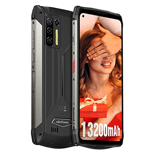 Ulefone Power Armor 13 Rugged Smartphone, IP68 Waterproof Phone, 13200mAh Battery, 15W Wireless Charge, 48MP Four Rear Camera, 6.81" FHD+, Helio G95 Octa-core Android 12, 8GB + 128GB, Dual 4G