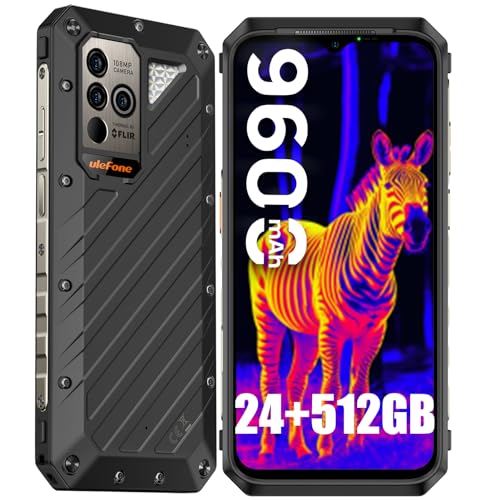 Ulefone Power Armor 18T Ultra 5G Rugged Phones, Thermal Image Camera, 24GB(12+12)+512GB MTK Dimensity 7050, 108MP Camera, 9600mAh, Android 13, uSmart Expanded Connector, Wireless Charge Unlocked Phone