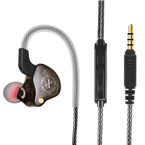 UrbanX iX2 Pro Dynamic Hybrid Dual Driver in Ear Musicians Earphones with Mic Tangle-Free Cable in-Ear Earbuds Headphones for Energizer Energy E20