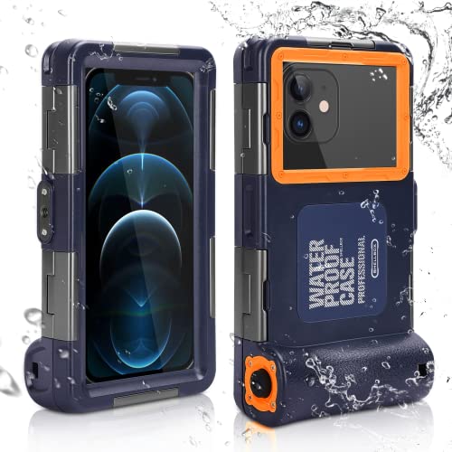 UrbanX Professional [15m/50ft] Swimming Diving Surfing Snorkeling Photo Video Waterproof Protective Case Underwater Housing for Tecno Camon 17 and All Phones Up to 6.9 Inch LCD with Lanyard