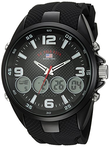 U.S. Polo Assn. Men's US9596 Analog-Digital Display Analog Quartz Black Watch