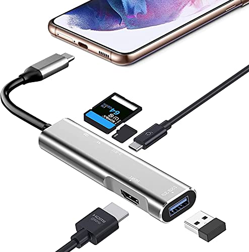 USB C to HDMI Multiport Adapter for iPad Pro 2021/2020/12.9/11,Samsung DeX,Dex Station Pad for Galaxy S22/S21/S20 FE/Note20/TabS7,USB C HUB with HDMI 4K,USB3.0,USB-C Charging,SD/TF