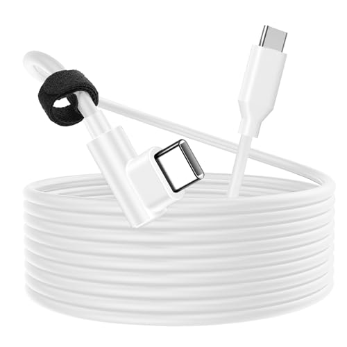USB C to USB C Charger Cable 60W 16FT PD Type C Charger Cord Right Angle Fast Charging USBC to USBC Cable for iPhone 15 Pro Max Plus Samsung S23 S22 S21 S21+ S20 FE Note 20 iPad Pro Air Mini MacBook