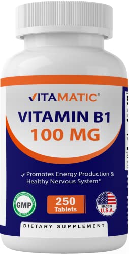 Vitamatic Vitamin B1 (As Thiamine Mononitrate) 100 mg - 250 Vegetarian Tablets