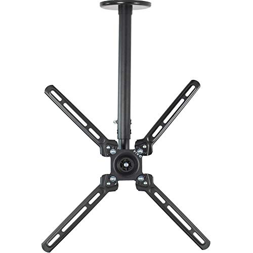 VIVO Manual TV Mount for 23 to 55 inch Screens, Fully Adjustable Flat Ceiling Mount, Fits up to 400x400 VESA, Black, MOUNT-VC55A