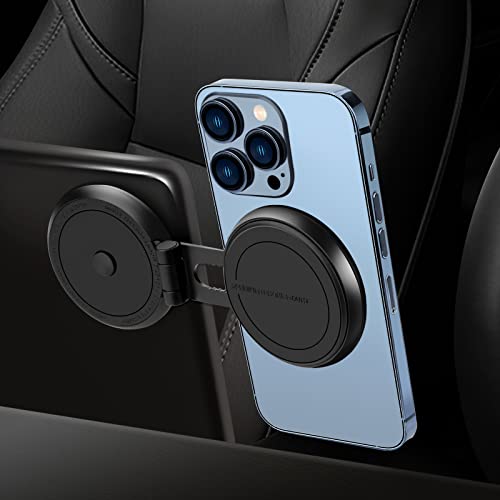 Wonarby Soporte magnético para teléfono para coche - Soporte para accesorios Tesla Model 3/X/Y/S - Magsafe compatible con iPhone 12/13/14 y teléfonos móviles Samsung