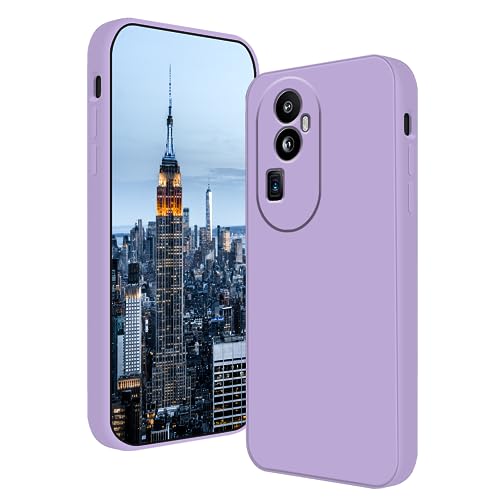 Wousunly Compatible with Oppo Reno 10 Pro Plus Case Silicone Liquid Dark Green, Soft Smooth Touch Oppo Reno 10 Pro Plus Phone Case Silicone Shockproof Thin Cover (Purple)