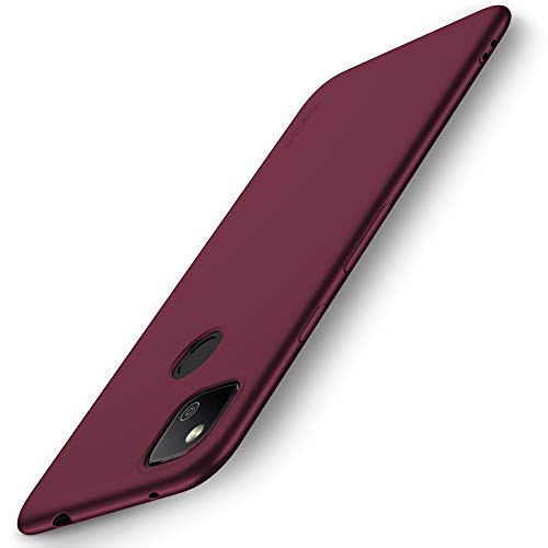 X-level Google Pixel 4a Case Slim Fit Mobile Phone Case [Guardian Series] Soft TPU Matte Finish Ultra-Thin Light Protective Cell Phone Back Cover for Google Pixel 4a-Wine red