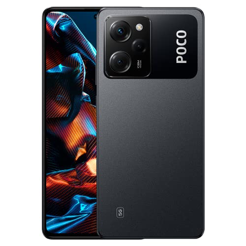 Xiaomi Poco X5 PRO 5G + 4G Volte Global débloqué 256 Go + 8 Go GSM 6,67" 108 mp Triple caméra (UNIQUEMENT Tmobile Mint Tello USA Market) + (Ensemble chargeur de voiture rapide 51 W) (Noir)