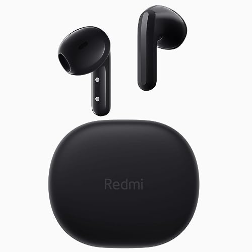 Xiaomi Redmi Buds 4 Lite TWS Wireless Earbuds, Bluetooth 5.3 Low-Latency Game Headset with AI Call Noise Cancelling, IP54 Waterproof, 20H Playtime, Lightweight Comfort Fit Headphones, Black