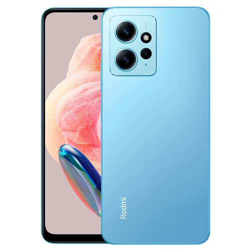 Xiaomi Redmi Note 12 4G LTE (128GB + 4GB) Global Unlocked 6.67" 50MP Triple (ONLY T-Moble/Tello/Mint USA Market) + (w/ 33W Fast Car Dual Charger Bundle) (Ice Blue Global + 33W Car Charger)