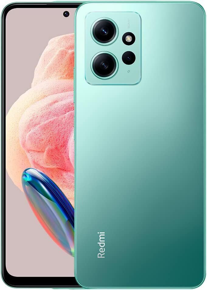 Xiaomi Redmi Note 12 4G LTE (128GB + 6GB) Global All Bands Unlocked 6.67" 50MP Triple (Tmobile Mint Tello Global) + (w/ 33W Fast Car Dual Charger Bundle) (Mint Green + (Car Charger))