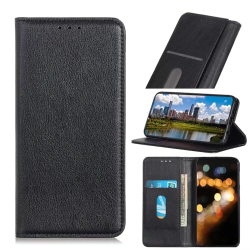 YBROY Case for Samsung Galaxy M55 5G, Magnetic Flip Leather Premium Wallet Phone Case, with Card Slot and Folding Stand, Case Cover for Samsung Galaxy M55 5G.(Black)
