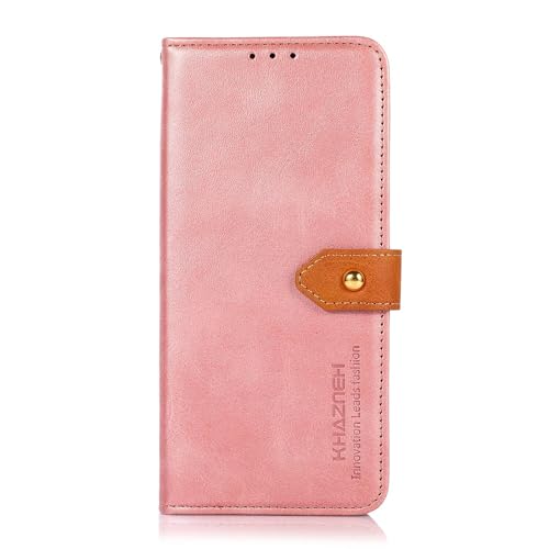 YBROY Case for Samsung Galaxy M55 5G, Magnetic Flip Leather Premium Wallet Phone Case, with Card Slot and Folding Stand, Case Cover for Samsung Galaxy M55 5G.(Pink)