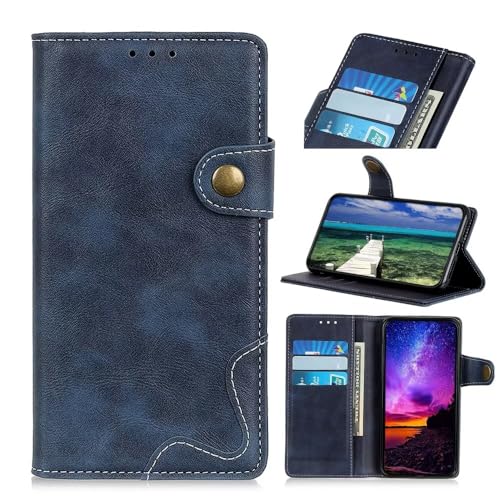 YBROY Case for Samsung Galaxy M55 5G, Magnetic Flip Leather Premium Wallet Phone Case, with Card Slot and Folding Stand, Case Cover for Samsung Galaxy M55 5G.(Blue)