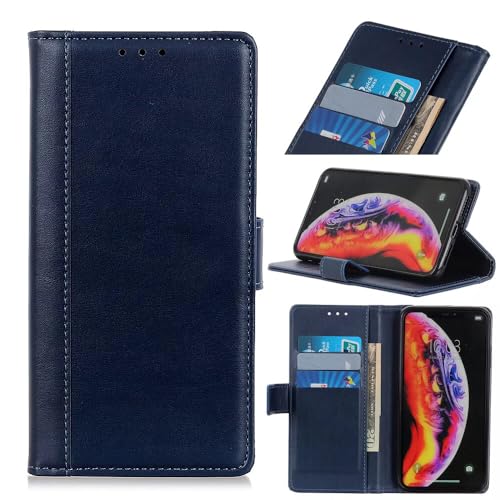 YBROY Case for Samsung Galaxy M55 5G, Magnetic Flip Leather Premium Wallet Phone Case, with Card Slot and Folding Stand, Case Cover for Samsung Galaxy M55 5G.(Blue)