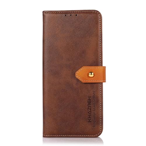 YBROY Case for vivo S18 Pro, Magnetic Flip Leather Premium Wallet Phone Case, with Card Slot and Folding Stand, Case Cover for vivo S18 Pro.(Brown)