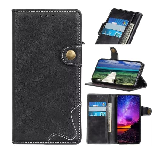 YBROY Case for vivo S18e, Magnetic Flip Leather Premium Wallet Phone Case, with Card Slot and Folding Stand, Case Cover for vivo S18e.(Black)