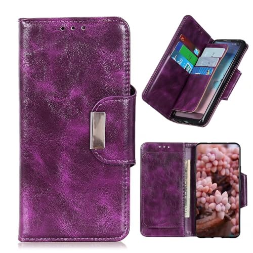 YBROY Case for vivo S18e, Magnetic Flip Leather Premium Wallet Phone Case, with Card Slot and Folding Stand, Case Cover for vivo S18e.(Purple)