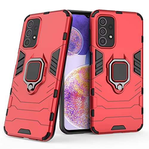 YBROY Case for vivo Y36i, Soft TPU + Hard PC, Full Body Rugged Shockproof Case, Stand Function, Anti-Scratch Cover for vivo Y36i.(Red)